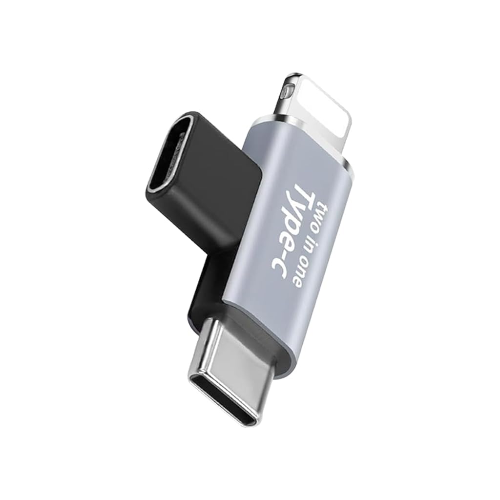 ZORBES® 2 in 1 USB C to Lightning&Type-C Adapter,  PD 100W Type C Female to Type-C Male Fast Charging, Support 10Gbps Data Transfer for iPhone, MacBook Pro/Air and USB C Smartphone, Laptop, Tablet ZORBES® 2 in 1 USB C to Lightning&Type-C Adapter,  PD 100W Type C Female to Type-C Male Fast Charging, Support 10Gbps Data Transfer for iPhone, MacBook Pro/Air and USB C Smartphone, Laptop, Tablet